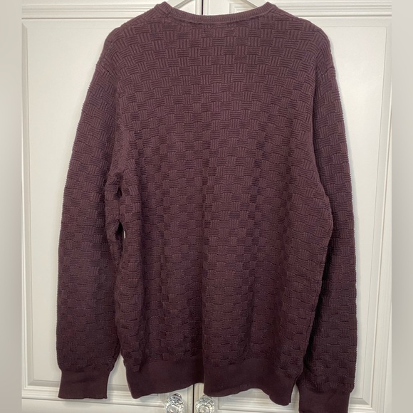 Karl Lagerfeld Men’s Size Large Purple Crew Neck Sweater Shirt Top - Picture 4 of 8